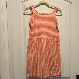 Old Navy Striped Orange Kids Dress